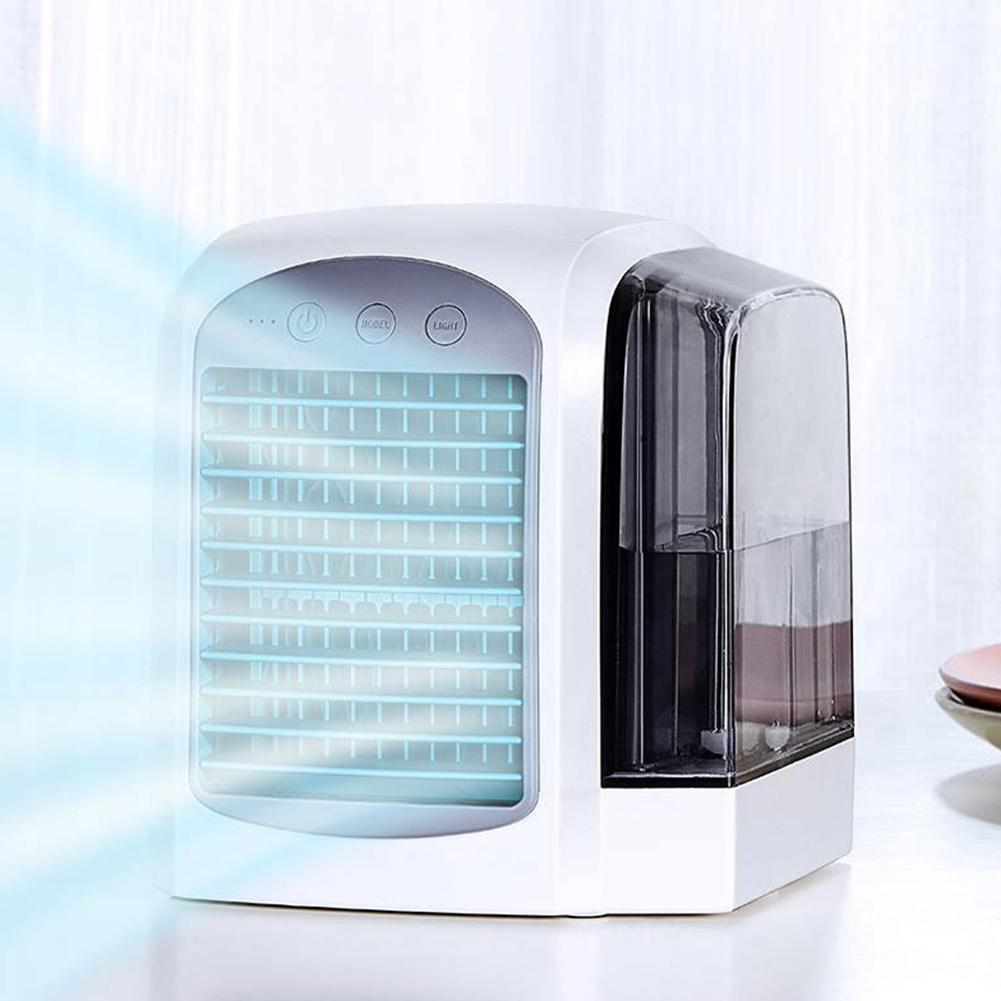 Water-Cooled Personal Mini Air Cooler Humidifier Mini 3 Gear 380ml Tank for Bedroom Living Room