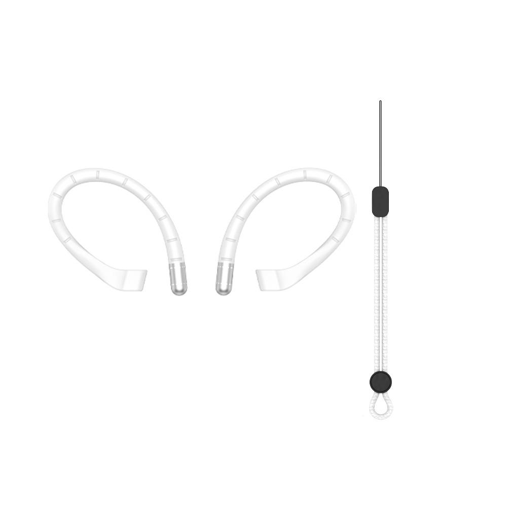 

Silicone Anti-lost Earhook Built-in Steel Wire Anti-fall Ear Hook with Lanyard Durable for Samsung Galaxy Buds 3/3 Pro білий