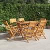 VidaXL Folding Garden Chairs 6 Pcs 55x61x90 Cm Solid Teak Wood 3155062