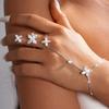 Elegant Adjustable Flower Bracelets Adjustable Bracelet Ring Set  Daily Wear
