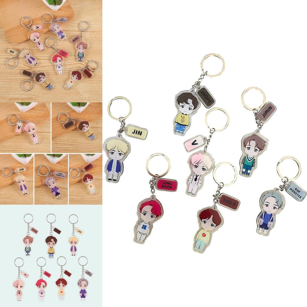 Bts Kpop Bangtan Boys Acrylic Keychains For Fans Cute And Safe Bag Accessories