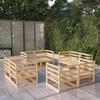 VidaXL Garden Lounge Set 8 Pcs Patio Furniture Terrace Furniture Set Garden Furniture Outdoor Furniture Wood 3075284