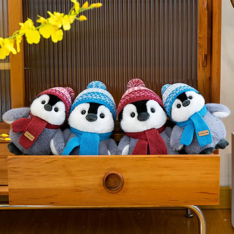 Süßer Schal Pinguin Plüschtier Meerestier Beruhigende Puppe für Kinder Greifautomat Puppe