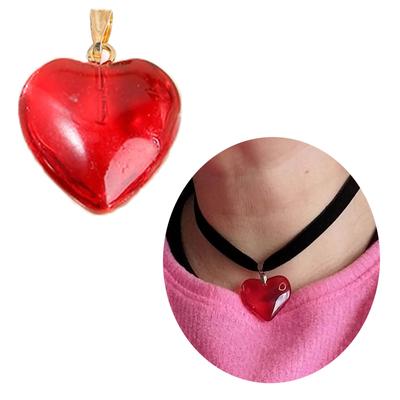 5 szt. Kryształowy Wisiorek Serce z Otworem Breloczek do Plecaka Brzoskwiniowe Serce z Otworem Biżuteria DIY Rzemiosło Kobiety Nastolatki