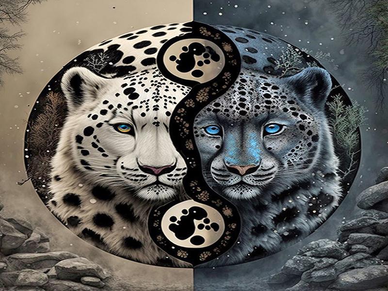 Yin-yang Animal Personality DIY Full Drill Diamond Decorative Painting