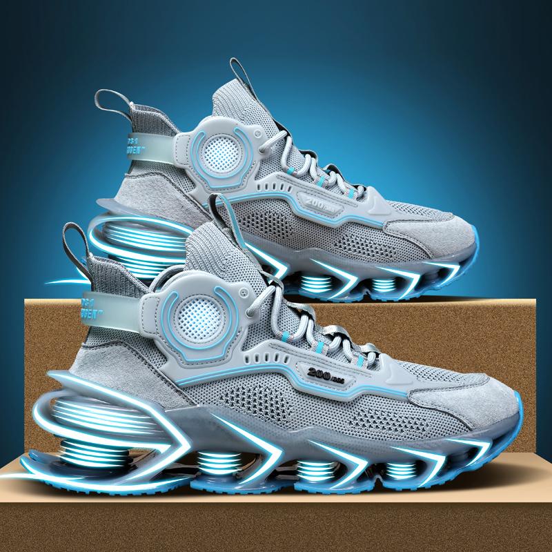 Putian coconut black breathable running shoes shock-absorbing running mesh shoes casual summer blade sports trendy shoes