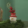 Decorative Christmas Character Sculpture Santa Claus Gnome Bear Design Tabletop Sculpture Christmas Party Decor