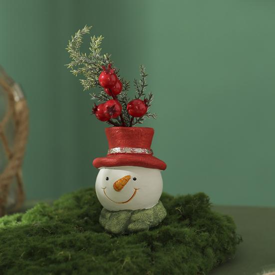 Decorative Christmas Character Sculpture Santa Claus Gnome Bear Design Tabletop Sculpture Christmas Party Decor