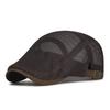 Retro Outdoor Beret Men's Hat Mesh Spring Summer Newsboy Cap Adjustable Breathable Forward Cap Flat Gorras
