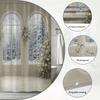 Winter Wonderland Shower Curtain Snowy Forest View Through Classical Arched Windows Elegant Home Decor Waterproof Elevate Space