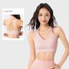 Lu Same Sports Intimates Women's Fixed Cup Sexy Sling Vest Outwear Nude Feel Plaid Workout Yoga Bra
