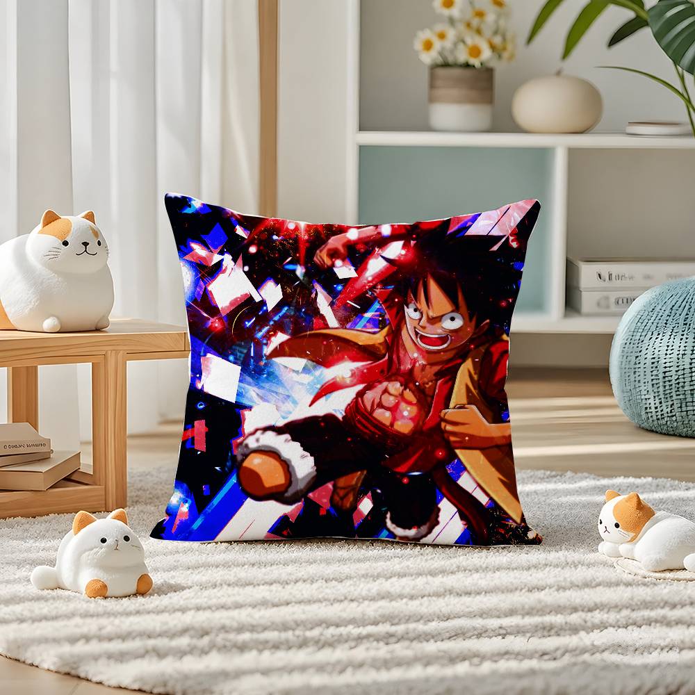One Piece Killer Supernova Anime Plush Pillow Cover Soft Short Plush Cushion Cover For Sofa Bedroom Home Decor Gift Decoration