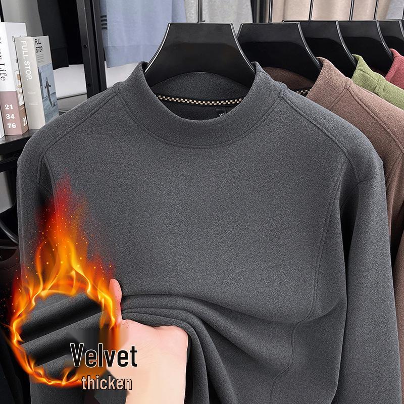 Men's Thickened 520g German Fleece Hoodie - Heavyweight, Warm, Casual Long Sleeve Base Layer for Autumn/Winter 2025