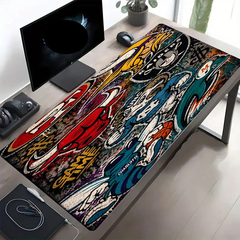 NFL Print Mouse Pad, Anti‑Slip Desktop keyboard Mat, for PC Laptop Gaming Working Daily Use, Cool Festival Surprise Gift