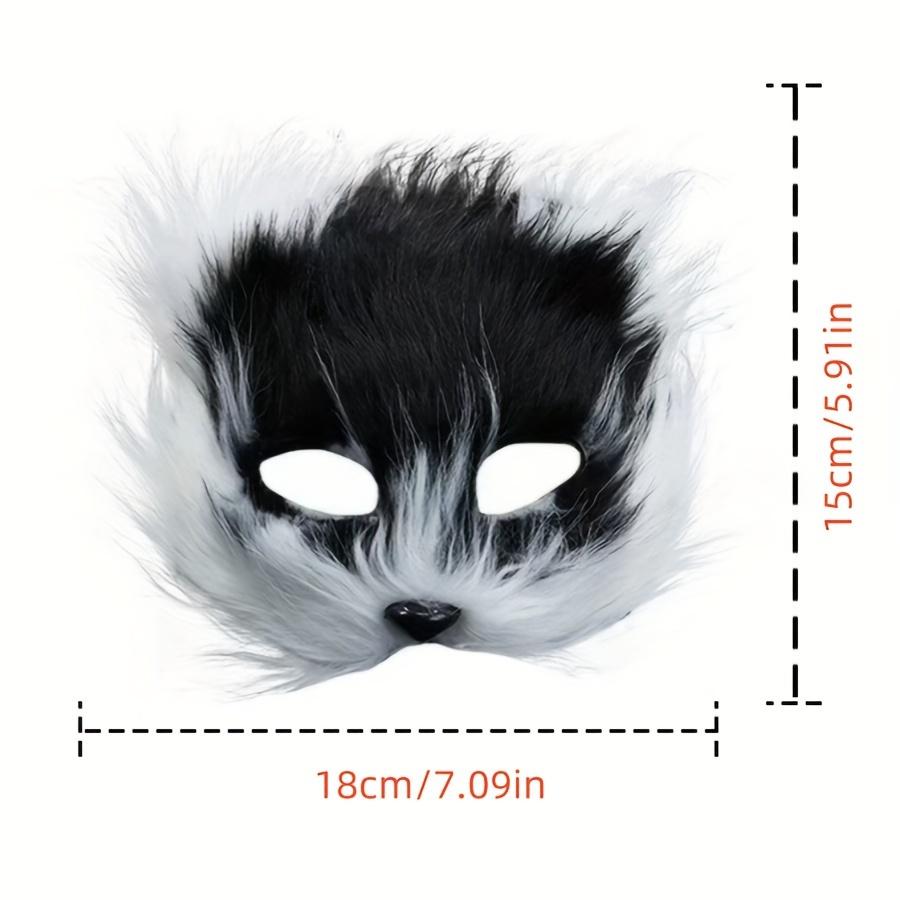 [Fox Face Mask for Cosplay] 1pc Furry Fox Face Mask, Women'S Cosplay Costume Accessory, No Power Required, Plastic, for Masquerade