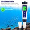 PH Tester 5 IN 1 PH Temperature TDS EC Salinity Meter Digital Waterproof With Automatic Calibration Function Water Quality