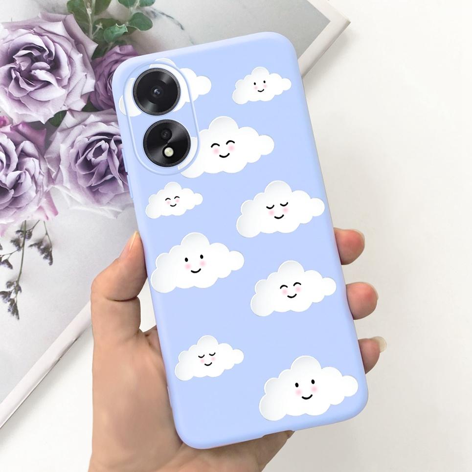 For Oppo A78 4G CPH2565 Cover Cute Astrinaut Black Cat Flower Liquid Silicone Phone Case For OPPO A78 5G Oppo A38 CPH2579 Bumper