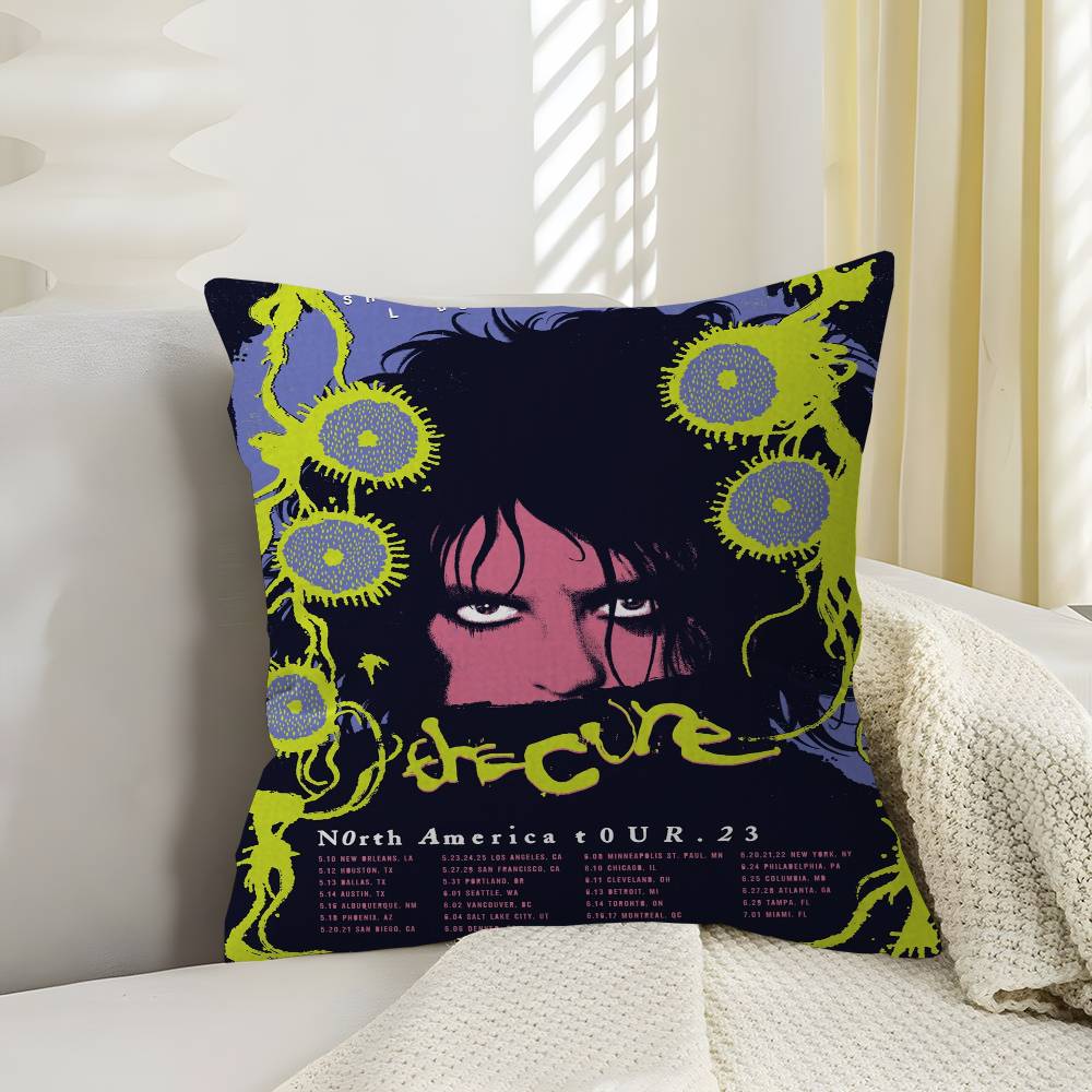

Anime The Cure Band Stitch Lucky Dragon pillow cover sofa cushion cover home room decoration children gift 12x12Inch