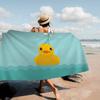 Yellow Classic Rubber Duck Beach Towel Colorful Bath Towels For Girl Microfiber Quick Dry Custom Sand Free Beach Yoga Spa