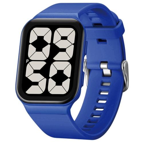 

Zolohoni Men s Waterproof Digital Watch with Oversized Numerals, Blue, with Strap, for Seniors and Senior Women