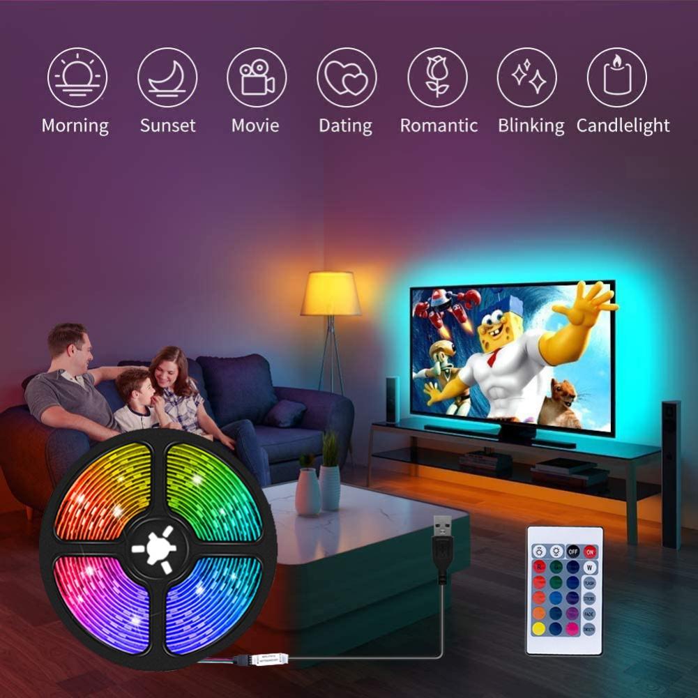 

Светодиодная лента с дистанционным управлением для телевизора, 5 метров