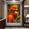 Gorilla Canvas Print, Gorilla with Eyes, Animal Art In Dress, Animal Portrait, Different Animal Decors, Ready To Hang Canvas No Frame