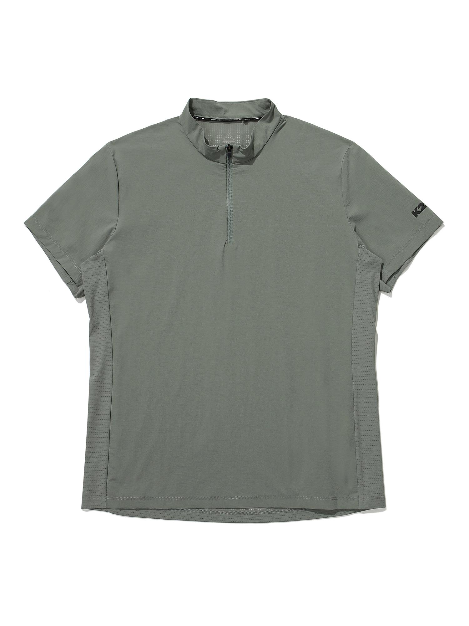 K2 Alp Hybrid Short Sleeve Zip-Up W_Soft G/Khaki Soft G/06(105)