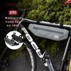 GORIX Frame Bag Bicycle Waterproof Top Tube Bag Cycle Bag Road Bike MTB Cross Bike Triangle Bag 1.5L (GX-FB27) (Gray)