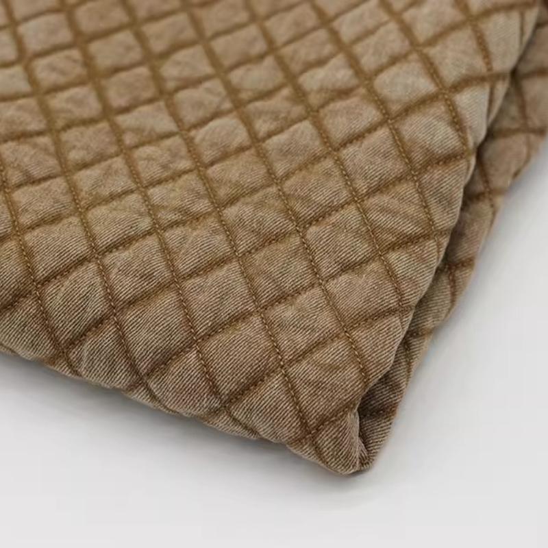 Quilted Cotton Washed Denim Fabric Autumn Winter Retro Thickened for Clothing Bag Designer Handmade Diy Sewing Material Cloth