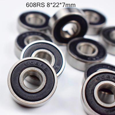 608RS Bearing 10 Pieces 8*22*7(mm) Chrome Steel Rubber Sealed