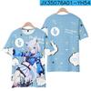 Nuova t-shirt personalizzata da uomo con coniglio cartone animato, maniche corte stile street e tessuto ad asciugatura rapida confortevole
