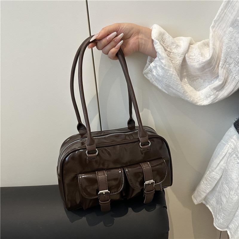 Lässige Bowlingtasche Mehrfachtasche Achseltasche Pendlerhandtasche Schultertasche Tasche mit großem Fassungsvermögen