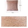 Solid Color Textured Plush Pillow Cover, Soft Faux Fur Sofa Cushion Case