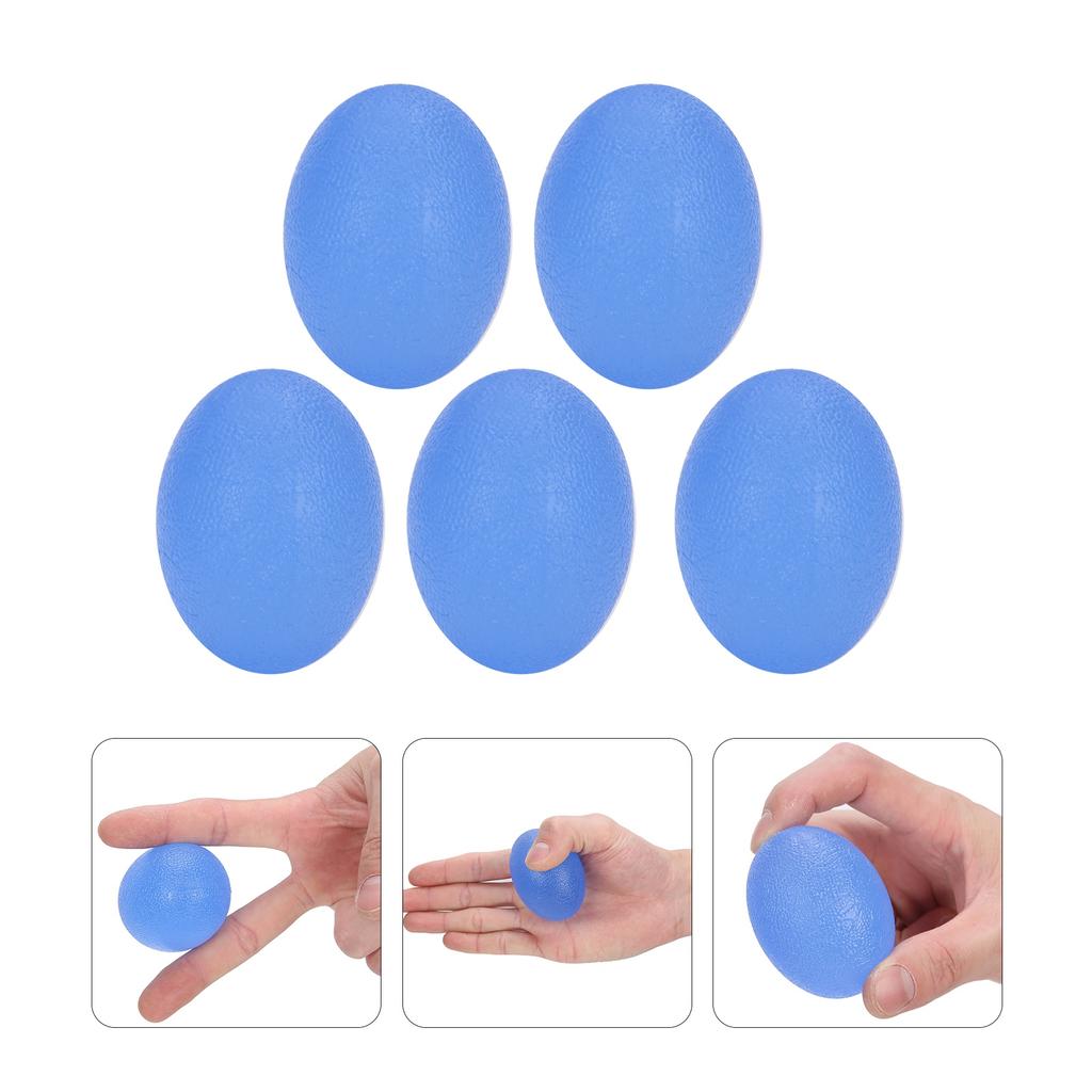 5pcs Oval Shape Elastic Hand Grip Wrist Finger Strength Training Exercise