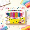 DIY Bubble Popcorn Stift Set, Bubble Stift 3D Kunststift Kinder Malen Ausmalen Kreativer Marker Stift für Kritzel Graffiti