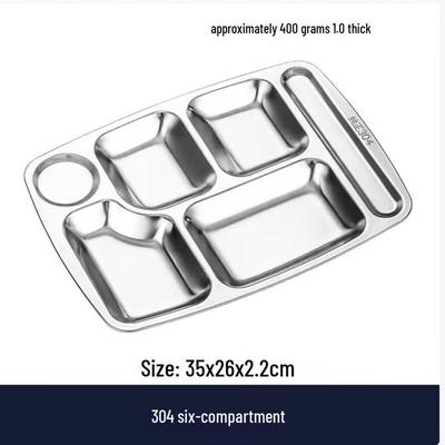 SIFAR 304 Stainless Steel Divided Meal Tray