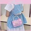 Frozen Snowflake Pattern Childrens Small Crossbody Bag With Material Sequin