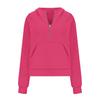 2025 Autumn Winter New Women's Scuba Sports Half-Zip Yoga Loose Short Hooded Fleece Lined Sweatshirt