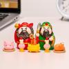 Lucky Wealth God Office Figurines Set