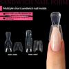 60/240/300 Pcs Sandwich Nail Forms 15 Size Oval Extension Dual Form No Paper Forms Needed For Easy Nail Extensions