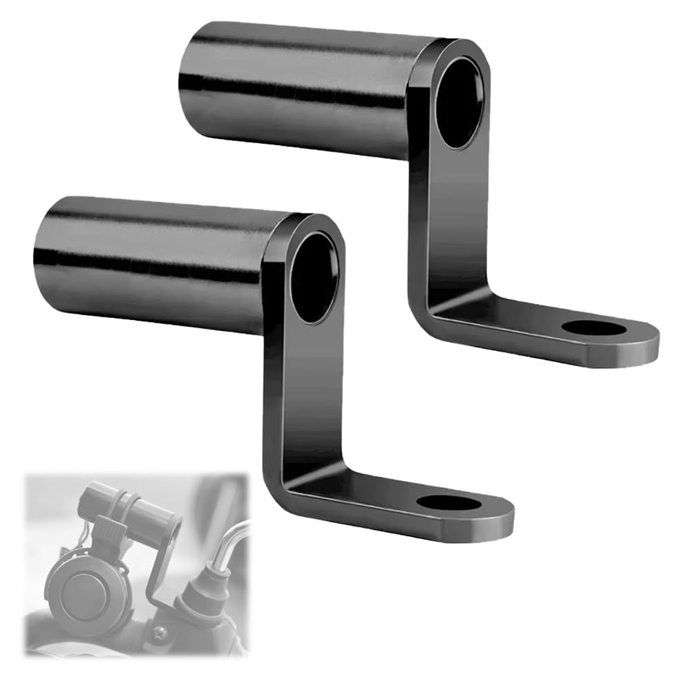 NIHOOOOH Clamp Bar for Motorcycle Handle Extension Bracket Set of чёрный