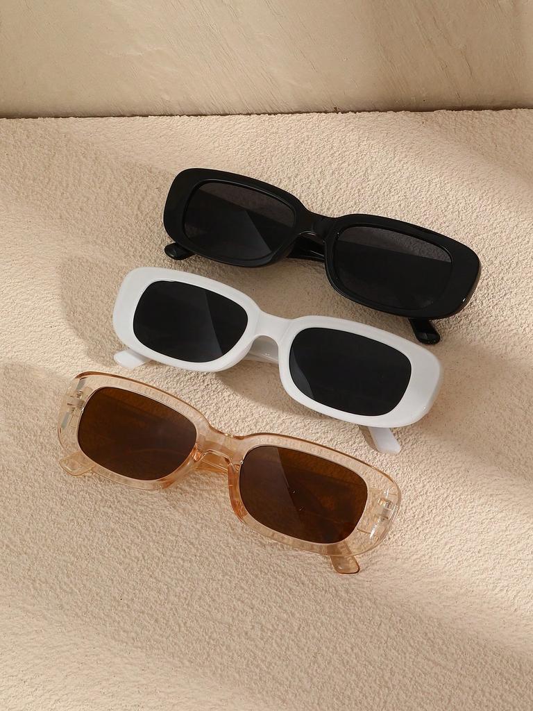 2/3PCS Fashion Square Plastic Frame Women Sunglasses For Men Outdoor Daily Life Shades Eyewear Accessories.