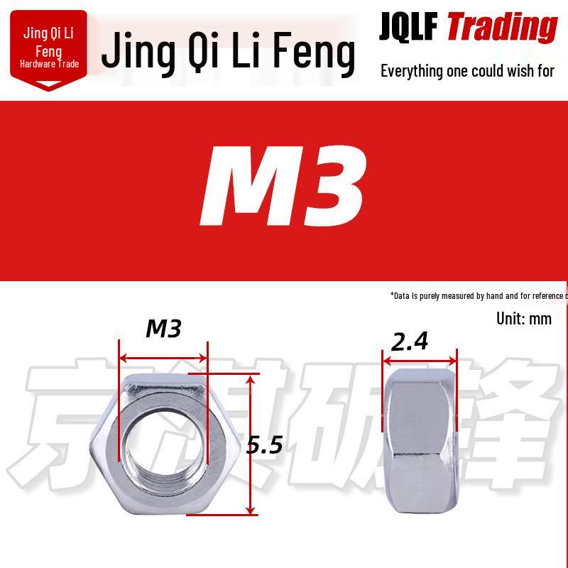 316 Stainless Steel Locking Hex Nut, M2-M64