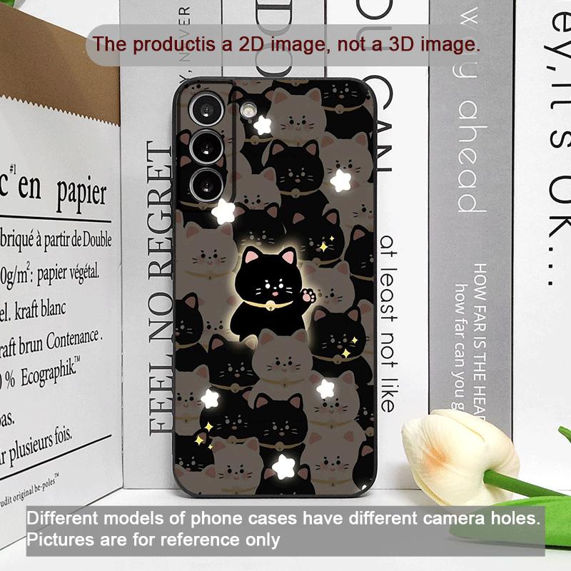 Coque de téléphone Cartoon Couple Chat Noir Blanc pour Motorola Moto Edge 50 Fusion 40 30 Neo G34 E14 G75 X40 G85 G54 Pro 5G Coques Souples
