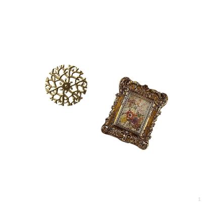 Rustic Wrought Iron Floral Sculpture Antique Wall Art Plaque 3D Hanging Pendants Tabletop Picture