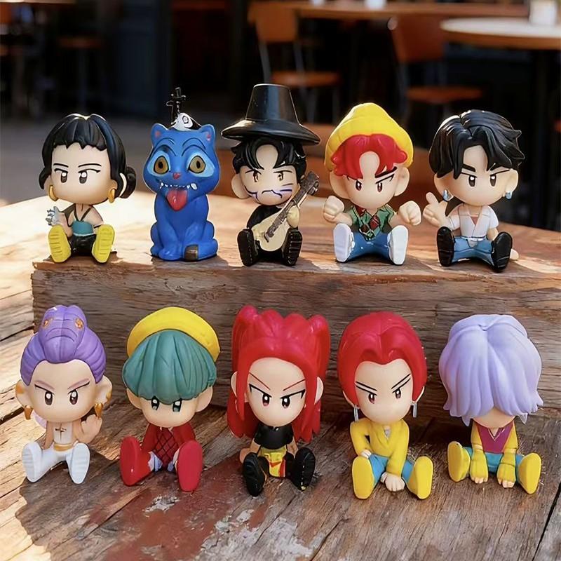 10pcs Figure Figures Anime Figurine  Kpop Demon Hunters Cute Girl Model Collection Statue Desk Decoration Toys Christmas Gift
