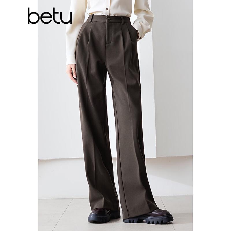Betu Women s Winter High-Waisted Wide-Leg Casual Pants S