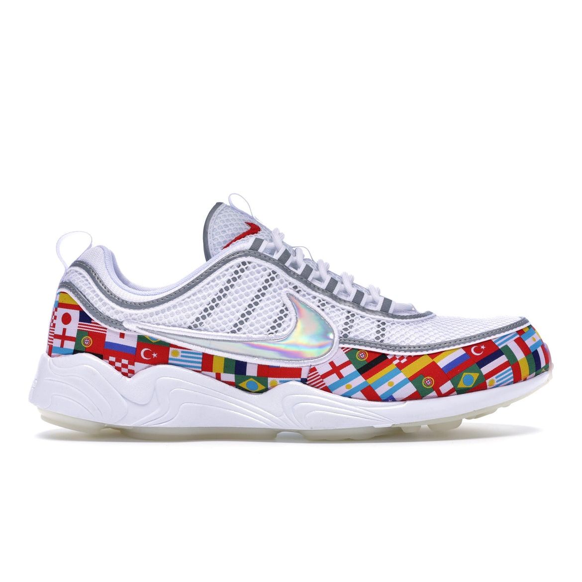 

Кроссовки унисекс Nike Air Zoom Spiridon International Flag белые многоцветные AO5121-100