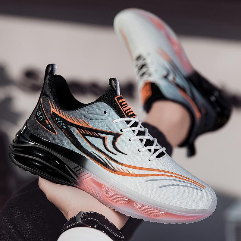 Men’s Red Sports Basketball Shoes Street Style Running Sneakers Shoes Students Over Sized Jogging Shoes