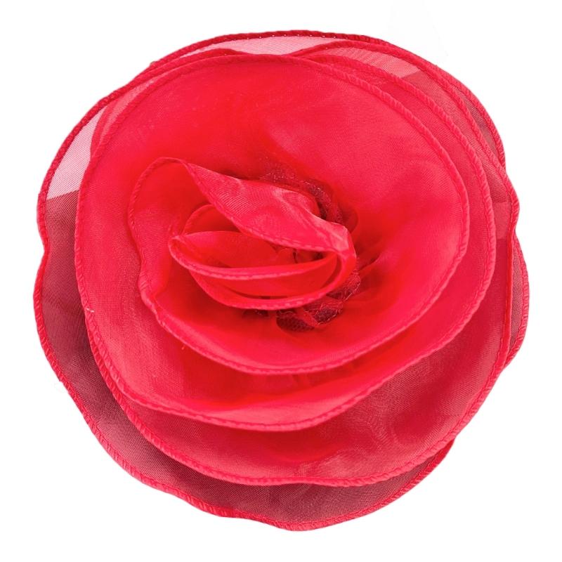 Große Rosenblumenbroschen für Frauen, handgefertigt, Stoffblumen, Anstecknadel, Corsage, Modeschmuck, Abzeichen, Mantel-Accessoires